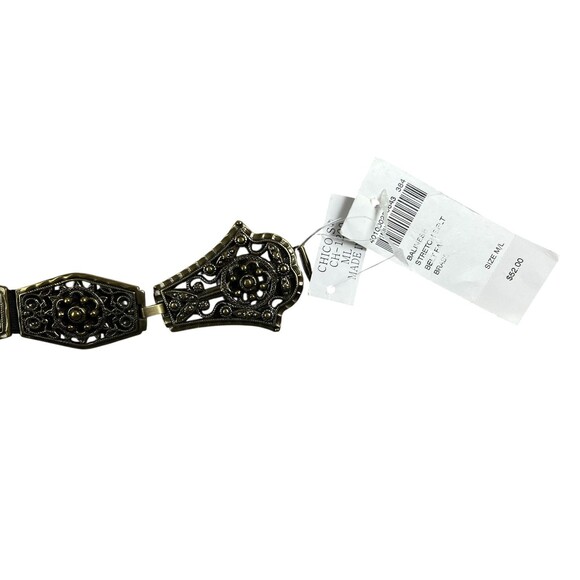 CHICO'S Balinese Stretch Belt  Size M/L NWT  Black & Antique Brass-Tone  Artisan - Picture 8 of 10